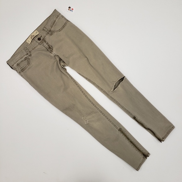 Hollister Denim - Hollister Light Olive Super Skinny Denim Size 26